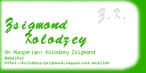 zsigmond kolodzey business card